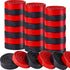 72 Pieces Wooden Checkers 1.06 Inch Checkers Board Game Pieces Stackable Ridge in Drawstring Storage Pouch for Checkers Backgammon Game, Red and B...