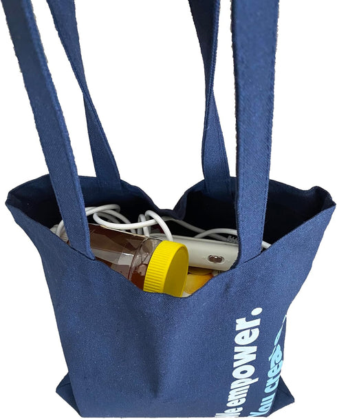 Dark blue canvas tote bag, shoulder bag, cotton shopping bag, casual simple large capacity, light commuting bag,popular multifunctional...