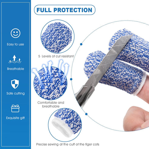 9 Pieces Finger Guard for Cutting Vegetables, Stainless Steel Finger Protector, Knife Finger Protector, Thumb Guard Peelers for Onion Holder Slice...