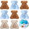 Threan 8 Pcs Mini Plush Bears 4'' Small Bear Bulk Stuffed Animal Toys Tiny Soft Bear Doll Present Stuffers for Keychain Baby Shower Party Favors S...