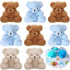 Threan 8 Pcs Mini Plush Bears 4'' Small Bear Bulk Stuffed Animal Toys Tiny Soft Bear Doll Present Stuffers for Keychain Baby Shower Party Favors S...