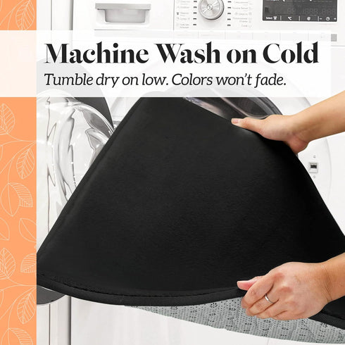 Genteele Memory Foam Bath Mat Non Slip Absorbent Super Cozy Velvet Bathroom Rug Carpet (17 inches X 24 inches, Black)...