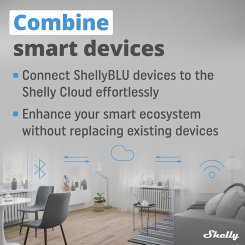 Shelly BLU Gateway | Bluetooth WiFi Gateway in a USB-A dongle | Home Automation | Compatible with Alexa & Google Home | iOS Android App | WiFi Ran...