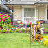 Welcome Spring Summer Bumble Bee Sunflower Decorative Garden Flag, Flower Honeycomb Yard Outside Decorations, Buffalo Plaid Bow Burlap Farmhouse O...