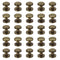 PATIKIL 50 Sets Chicago Screws, 8mm L Chicago Screw Slotted Binding Post Screw Bolts Rivets Brass Fasteners Connectors for Leather Belt Scrapbook ...