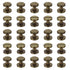 PATIKIL 50 Sets Chicago Screws, 8mm L Chicago Screw Slotted Binding Post Screw Bolts Rivets Brass Fasteners Connectors for Leather Belt Scrapbook ...