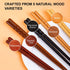 5 Pairs Japanese Minimalist Reusable Chopsticks, 8.8 Inch Non-Slip Natural Wood Set - Ideal for Sushi, Noodles, Rice | Chopsticks Gift Set for Asi...