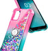 NZND Compatible with Nokia C300 (N155DL) Case, Nokia G100 (N150DL) with Tempered Glass Screen Protector, Ring Holder/Wrist Strap, Glitter Liquid F...