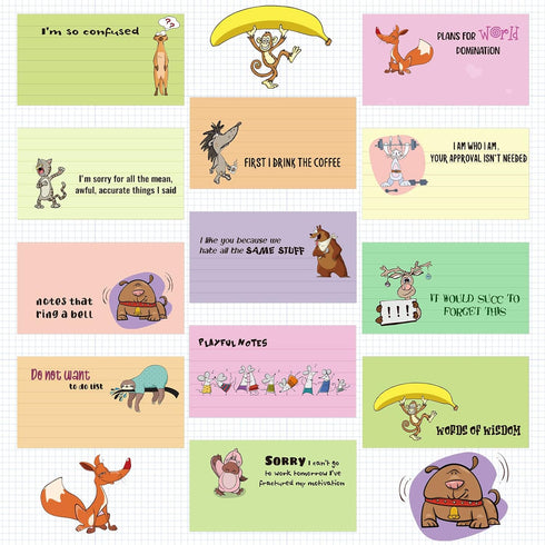 12 Pack Funny Notepads for Coworkers Fun Novelty Note Pad Humor Memo Funny Office Supplies 3 x 5 Notepads for Office Teacher Adult Work Gifts Supp...