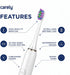 Sonic Toothbrush - Rechargable, 5 Brushing Modes, Smart Timer, Waterproof, 2 Brush Heads - White/Gold Electric Toothbrush...