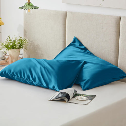 Love's cabin King Size Satin Pillowcase Set of 2, Similar to Silk Pillow Cases, Satin Cooling Pillow Covers for Hair and Skin with Envelope Closur...