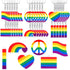 36 Pack Rainbow Pride Keychians Gay Rainbow Flag Lapel Keychains Lgbt Lgbtq Flag Love Is Love Keychains Pride Accessories for Pride Shirt Gay Lesb...
