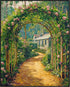 Posterizer 1 pcs-watercolor painting style-tranquil floral village backyard 1-Collectibles & Fine Art-Landscape & Nature Art- Gift for Men Women E...