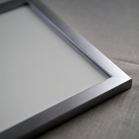8x8 Frame Silver Pewter Wood Picture Square Frame - Picture Frame Includes UV Acrylic, Foam Board Backing, & Hanging Hardware Included...