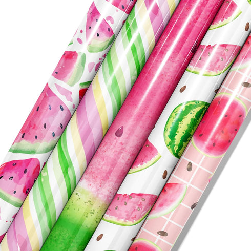 24 Sheets Watermelon Scrapbook Paper, 12 Designs Watermelon Craft Paper Double-Sided Papermania Folded Flat for Summer Card Making Scrapbook Photo...
