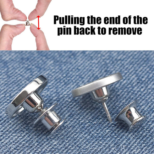 EuTengHao Jeans Button Pins 20 Styles,Adjustable Jeans Buttons,Metal Sweing Buttons for Jeans Pants Jackets,No Sew Detachable Replacement Button I...