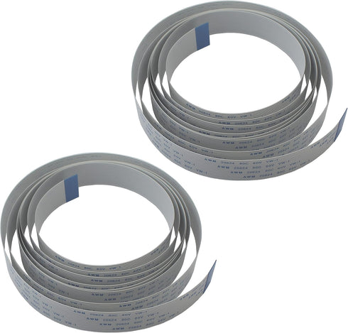 Long Flex Cable for Raspberry Pi Camera - White 2m / 6.56ft (2 Pack)...