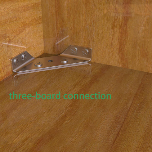 Universal Stainless Steel Furniture Corner Connector Heavy Duty Corner Bracket,8Pcs Angle Brackets Hardware Bracket Silver Metal Corner Braces for...