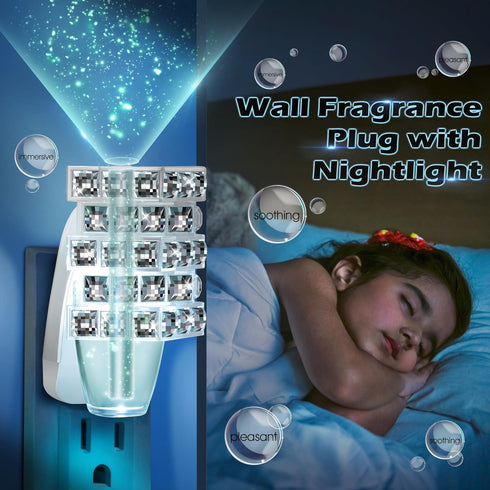 Wall Fragrance Plug in with Night Light, Compatible with Bath & Body Works WallFlower Fragrance, Wall Plug Essential Oil Diffuser with Nightlight ...