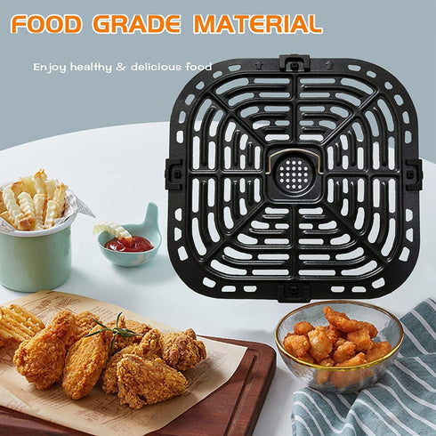 Air Fryer Grill Pan for Instants Vortex 2QT Mini Air Fryer Oven, Premium Air Fryer Grill Crisper Plate, Air Fryer Grate Grid with Rubber Tabs for ...