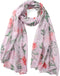 Rose Fashion Birth Flower Scarf For Women Christmas Scarf Shawls And Wraps Birthday Gifts Set Box For Mum/Grandma/Bridesmaid Unique Winter Idea We...