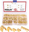 Hilitchi 525Pcs TC-1, TC-A, TC-B, TC-C, TC-T Non-Insulated U Shape Copper Ring Terminals Crimp Assortment Kit Wire Spade Electric Butt Connector...
