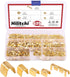 Hilitchi 525Pcs TC-1, TC-A, TC-B, TC-C, TC-T Non-Insulated U Shape Copper Ring Terminals Crimp Assortment Kit Wire Spade Electric Butt Connector...