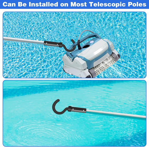 Pool Hook for Robotic Pool Cleaner, Pool Hooks for Poles Accessories, Pool Pole Hooks for All Robotic Pool Vacuum Cleaner, Pool Vacuum Sweeper Hoo...