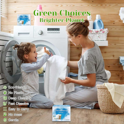 Travel Laundry Detergent - Laundry Sheets Detergent Eco-friendly No Plastic Recyclable Packaging,Washing Detergent Soap Strips for Home Dorm Trave...