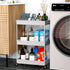 SPACEKEEPER Rolling Storage Cart 3 Tier Bathroom Cart Organizers with Wheels Laundry Room Organization Mobile Shelving Unit Utility Cart Storage S...