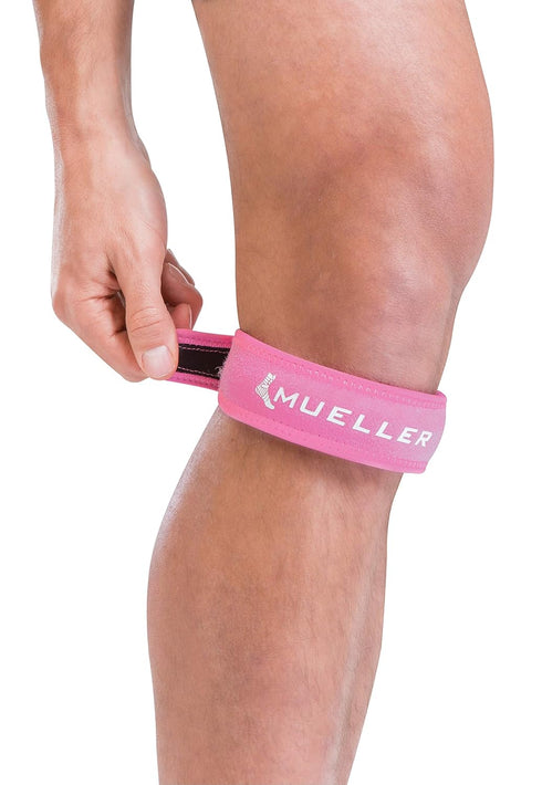 MUELLER Sports Medicine Jumper's Single Strap Knee Brace, For Men and Women, Support for Basketball, Volleyball, and Pain Relief, Blue, One Size F...
