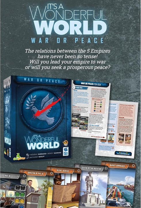Lucky Duck Games It's A Wonderful World War or Peace Expansion - Forge Your Path to Victory! Strategy Game for Kids and Adults, Ages 14+, 1-5 Play...