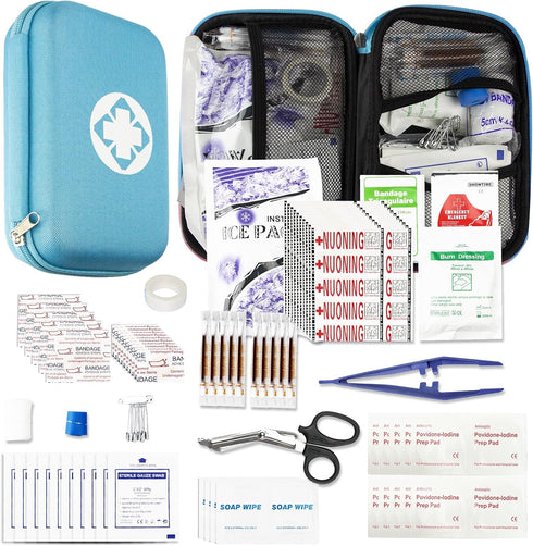 276PCS Small Travel First Aid Kit Supplies for Business, First Aid Kits Backpacking Essentials Items Trauma First Aid Survival Kits for Home Outdo...