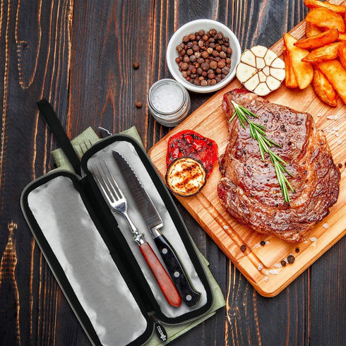 CM Reusable Portable Travel Tableware Carrying Bag Storage Case Cutlery Flatware Organziers for Straw Spoon Fork Chopsticks Utensil Holder (Marble...