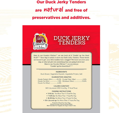 Country Kitchen Duck Jerky Tender Dog Treats, High Protein, Low Fat, No Artificial Colors, 16 oz...
