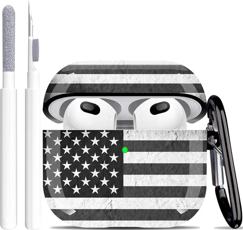 Airpods 3rd Generation Case - Wonjury Protective Hard Airpods 3 Case Cover with Cleaner Kit Women Girls Keychain for Apple Airpod Gen 3 (2021) Cha...