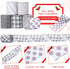 6 Rolls 30 Yards Farmhouse Wired Ribbon 2.5 inch Candy Cane Striped Polka Dot Buffalo Plaid Craft Ribbon for Wreaths Party Decorations(Gray)...