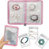 Bracelet Holder Travel Jewelry Organizer Case Transparent Jewelry Storage Book for Earring Necklace Ring with Small Clear Zippered Pouch...