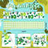 2 Rolls Spring Summer Frog Fabric Ribbons 5 Yards Animal Wired Burlap Ribbons Green Buffalo Plaid Decor Ribbon for Back to School Holiday Party Ha...