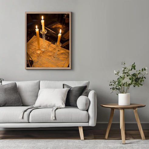 Posterizer 1 pcs-candlelit dinner for two at home -cute Valentine's Day poster -3-Romantic Art-Holiday Poster -Gift for Couples boyfriend girlfrie...