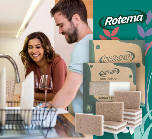 Rotema Sponges,Sponges Kitchen,Dish Sponge,Cleaning Supplies,Natural Wood Pulp Kitchen Sponge(12)...