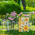 Welcome Spring Summer Floral Flower Small Decorative Garden Flag, Yellow Daffodil Eucalyptus Leaves Yard Lawn Outside Decor, Seasonal Burlap Outdo...