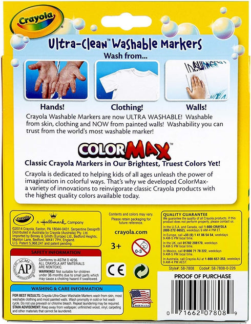Crayola 8ct Washable Markers Fine...