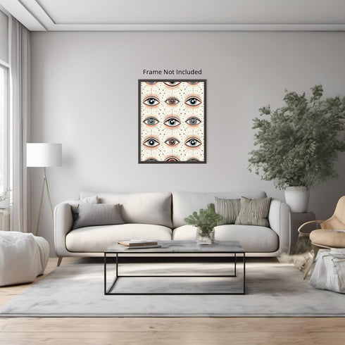 Posterizer 1 pcs-Pink and Blush Aesthetic Eye Print-Abstract & Modern Art-Fantasy & Fiction Art-Gifts for Women-Living Room Bedroom Decor- unframe...