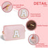 Birthday Gifts for Women Her, Initial D Travel Cute Makeup Bag Large Capacity Make Up Bag Cosmetic Bag for Women Toiletry Bag Skincare For Teens P...