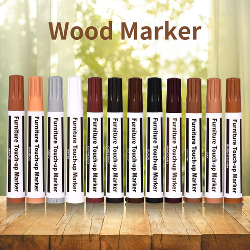 Furniture Repair Kit Wood Markers - Markers and Wax Sticks for Stains, Scratches, Wood Floors, Tables, Desks, Carpenters, Bedposts, Touch Ups, and...