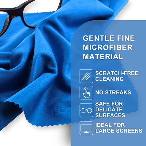 Eco-Fused Microfiber Cleaning Cloth - 12x12 Inch Microfiber Cloth - Pack of 20 Large Cleaning Cloths - Microfiber Cleaning Cloth for Electronics a...