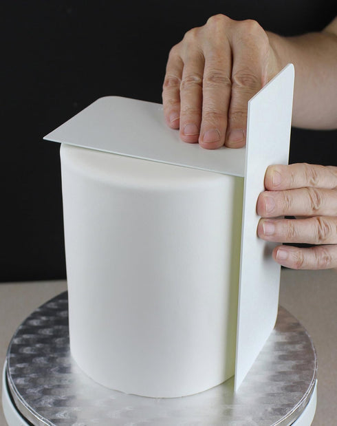 PME Cake Decorating 8" Tall Plain Edge Plastic Side Scraper 8 x 3.7 Inches, White, Standard...