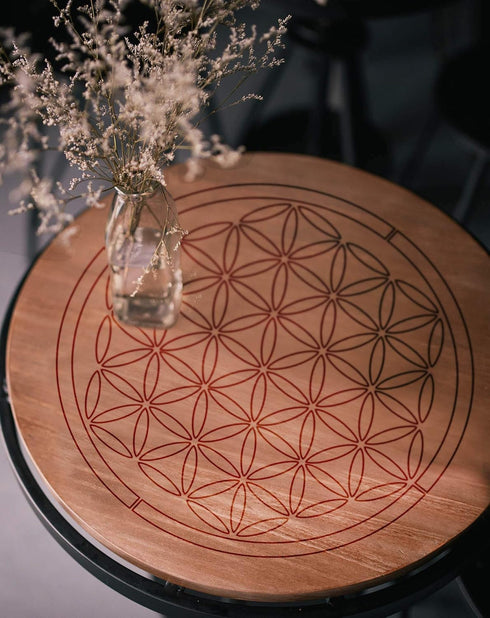 GSS Designs Flower of Life Stencil for Crystal Grid Art Painting (12x12 Inch) - Mandala Flower of Life Reusable Stencils - Laser Cut Painting Sten...