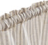 Vangao Stripe Farmhouse Kitchen Curtains 36 Inch Length Linen Blend Cafe Curtains Tickingstripe Tier Drapes Pinstripe Semi-Sheer Small Window Trea...